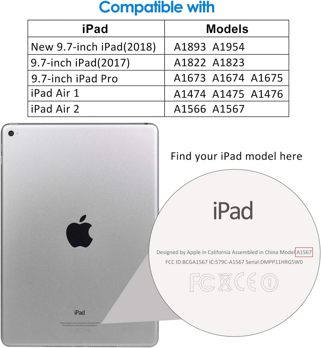 Screen Protector for iPad (9.7-Inch, 2018/2017 Model, 6th/5th Generation), iPad Air 1, iPad Air 2, iPad Pro 9.7-Inch, Tempered Glass Film
