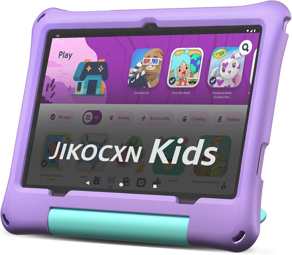 Kids Tablet, Android 16 Tablet for Kids 10 inch Octa-Core with Case, 24GB RAM 64GB ROM 1TB TF Card Expandable for Toddler Children, Parental Control, Dual Camera, BT5.0, WiFi, Gift (Purple)