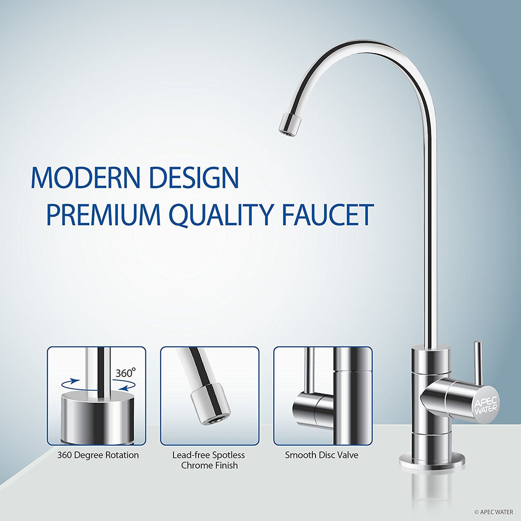 RO-90 Ultimate Series Top Tier Supreme Certified High Output 90 GPD Ultra Safe Reverse Osmosis Drinking Water Filter System, Chrome Faucet | ICEMAKER-KIT-38-14-RO-A Ice Maker Installation Kit